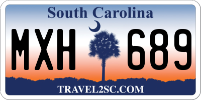 SC license plate MXH689