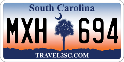 SC license plate MXH694