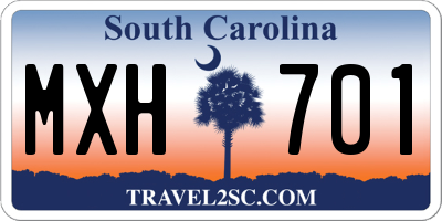 SC license plate MXH701