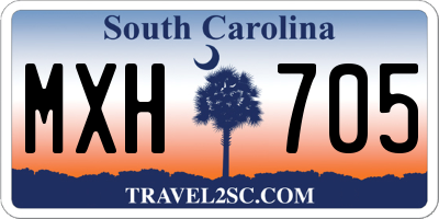 SC license plate MXH705