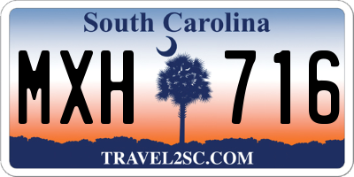 SC license plate MXH716