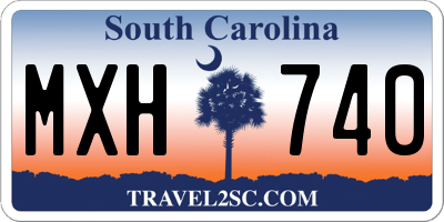 SC license plate MXH740