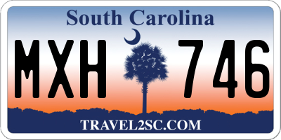 SC license plate MXH746
