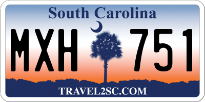 SC license plate MXH751