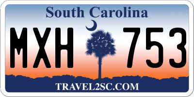 SC license plate MXH753