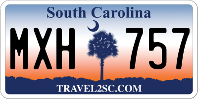 SC license plate MXH757
