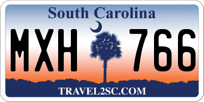 SC license plate MXH766