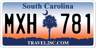 SC license plate MXH781