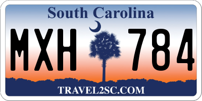SC license plate MXH784
