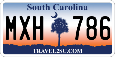 SC license plate MXH786