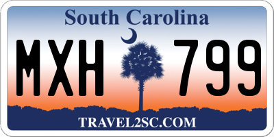 SC license plate MXH799