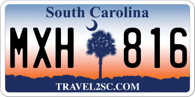 SC license plate MXH816