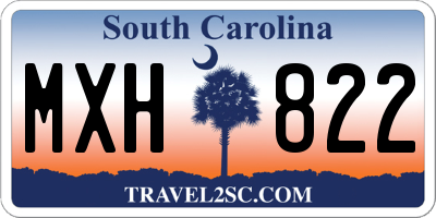 SC license plate MXH822