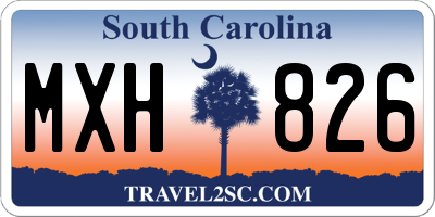 SC license plate MXH826