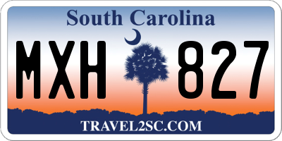 SC license plate MXH827