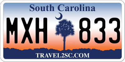 SC license plate MXH833