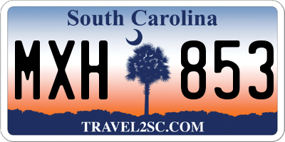 SC license plate MXH853