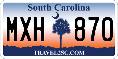 SC license plate MXH870