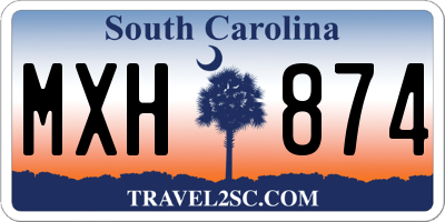 SC license plate MXH874