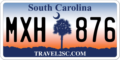 SC license plate MXH876