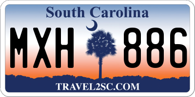 SC license plate MXH886