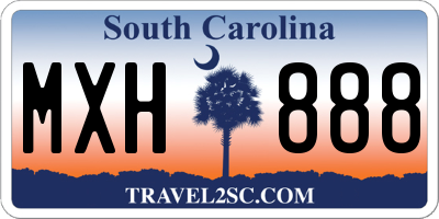 SC license plate MXH888