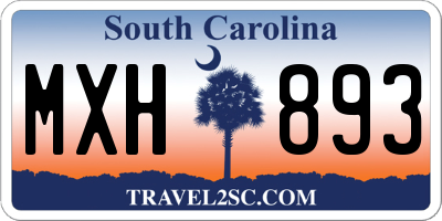 SC license plate MXH893