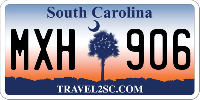SC license plate MXH906
