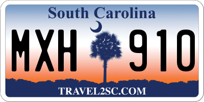 SC license plate MXH910