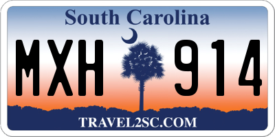 SC license plate MXH914