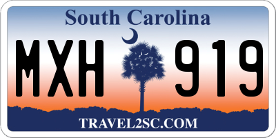 SC license plate MXH919
