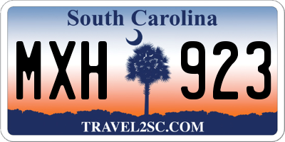 SC license plate MXH923