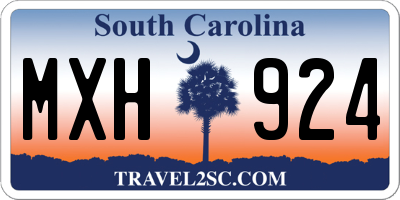 SC license plate MXH924