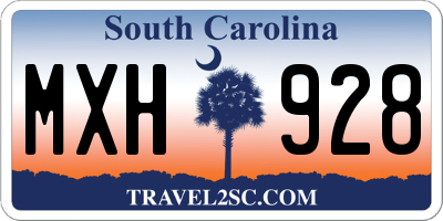 SC license plate MXH928