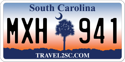 SC license plate MXH941