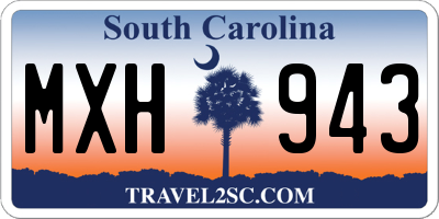 SC license plate MXH943