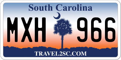 SC license plate MXH966