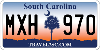 SC license plate MXH970
