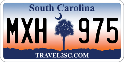 SC license plate MXH975