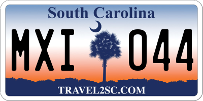 SC license plate MXI044