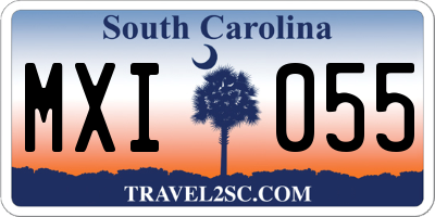 SC license plate MXI055