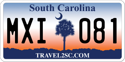 SC license plate MXI081