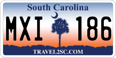 SC license plate MXI186