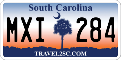 SC license plate MXI284