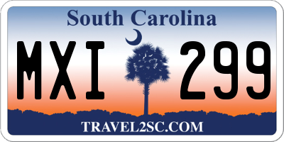 SC license plate MXI299