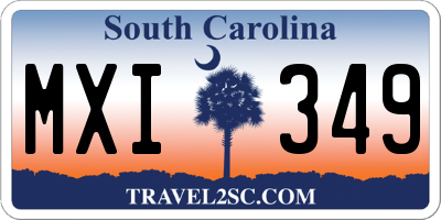 SC license plate MXI349