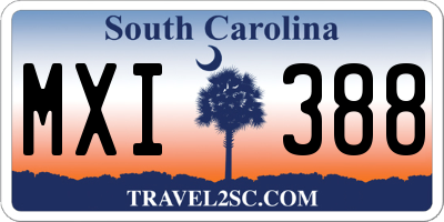 SC license plate MXI388