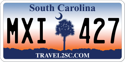 SC license plate MXI427