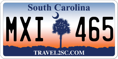 SC license plate MXI465