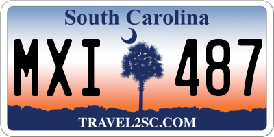 SC license plate MXI487